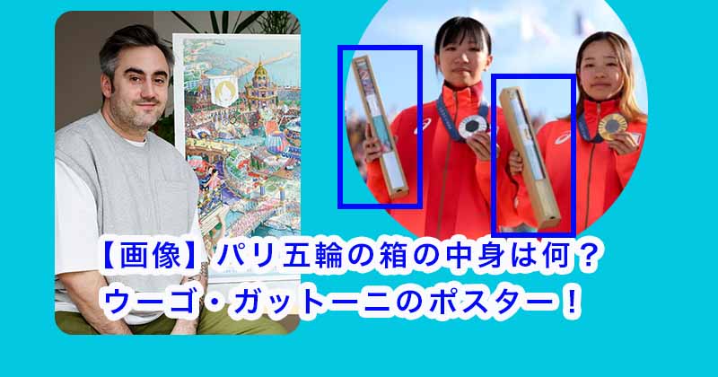 【画像】パリ五輪の箱の中身は何？ウーゴ・ガットーニのポスター！