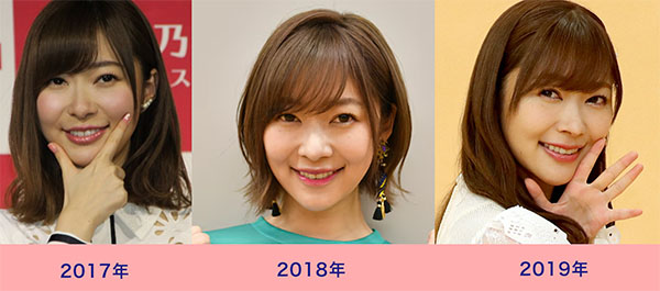 2017年・2018年･2019年の指原莉乃