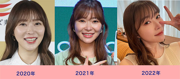 2020年・2021年･2020年の指原莉乃