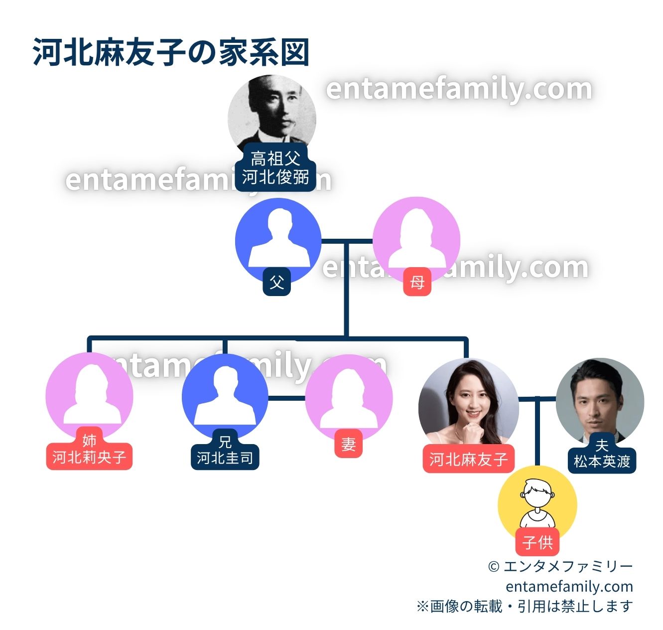河北麻友子の家系図