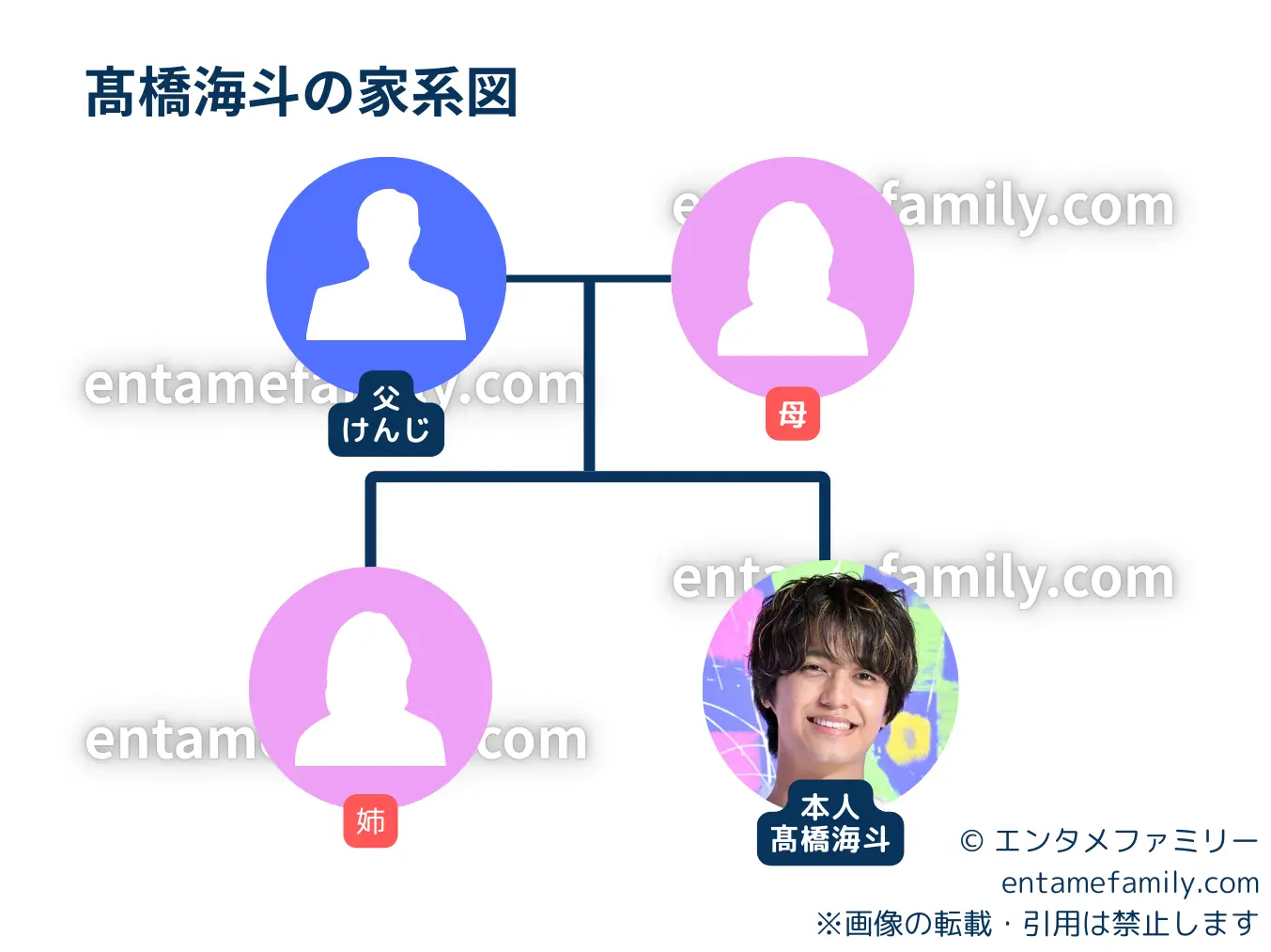 髙橋海斗の家系図・家族構成