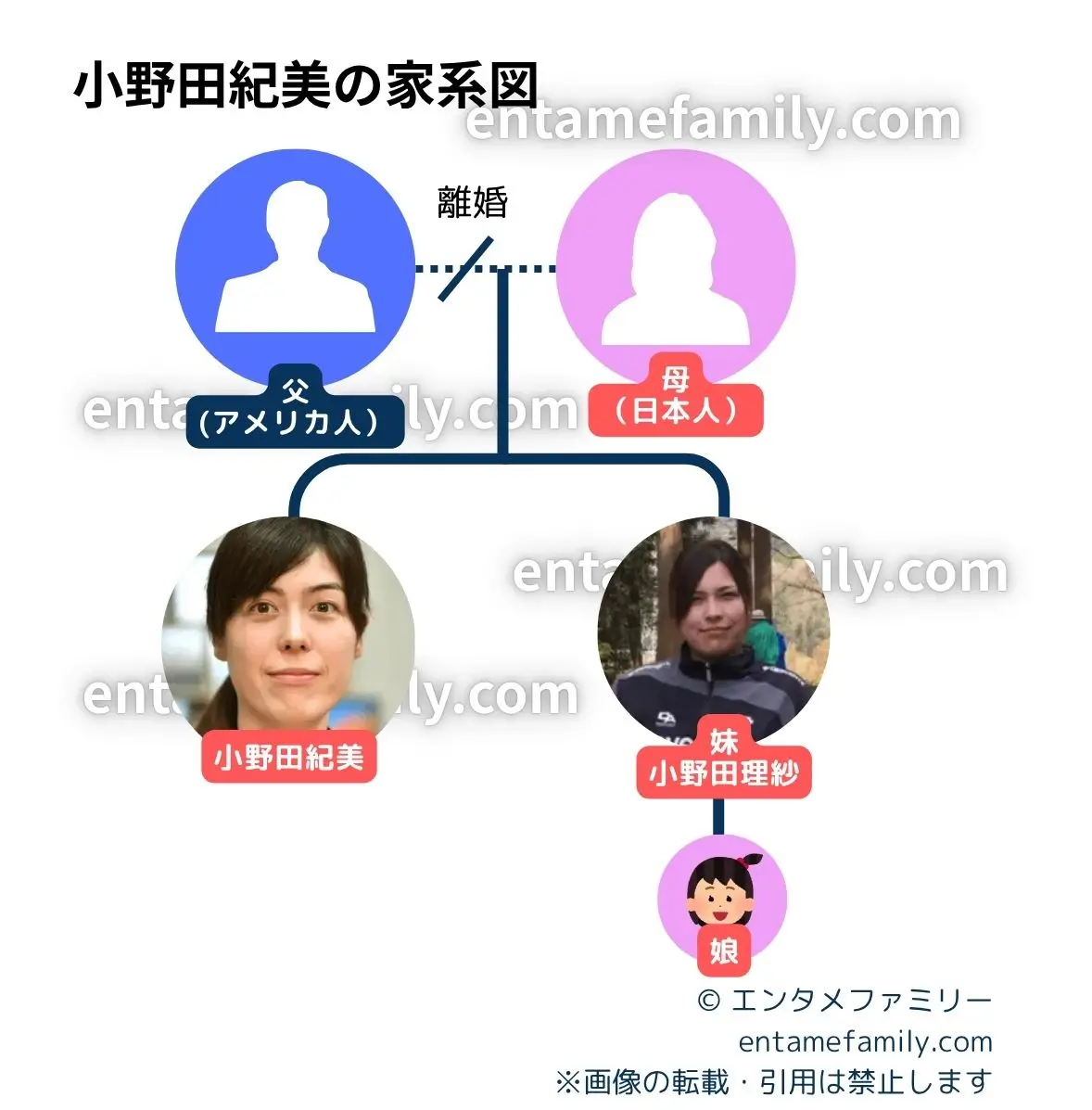 小野田紀美の家系図